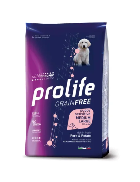 Prolife Dog Grain Free Sensitive Puppy Pork & Potato Medium/Large 2,5 kg