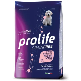 Dog Prolife Grainfree Puppy Med/Large Maiale/Patata 10 kg