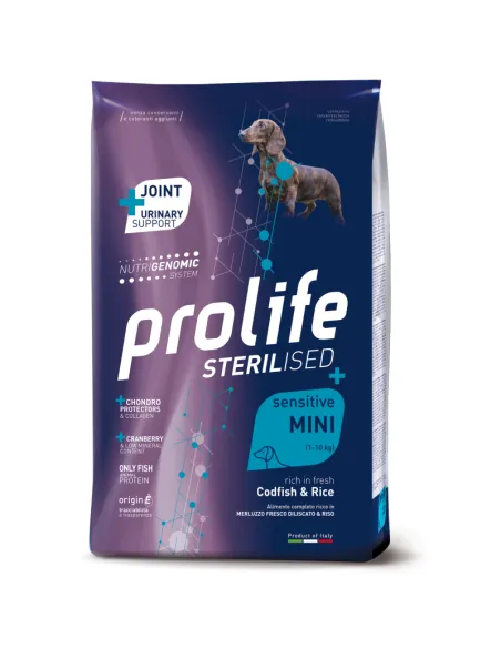 Prolife Dog Sterilised Sensitive Merluzzo e Riso 600g Mini