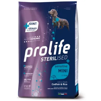 Dog Prolife Sterilised Sens Merluzzo e Riso 2 kg Mini