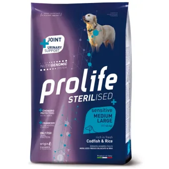 Dog Prolife Sterilised Sens Merluzzo e Riso 2,5 kg