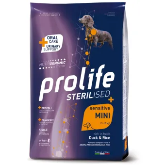 Dog Prolife Sterilised Sens Anatra e Riso 600g Mini