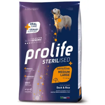 Dog Prolife Sterilised Sens Anatra e Riso 2,5 kg