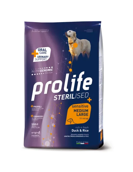 Dog Prolife Sterilised Sens Anatra e Riso 2,5 kg
