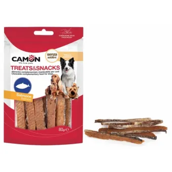 Snack Salmon Strips & Fishskin 80g