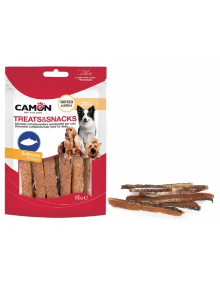 Snack Salmon Strips & Fishskin 80g