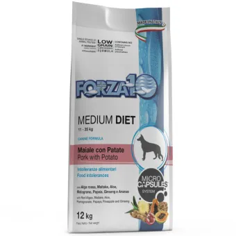 F10 Cane Medium Diet Low Grain Maiale 12 kg New