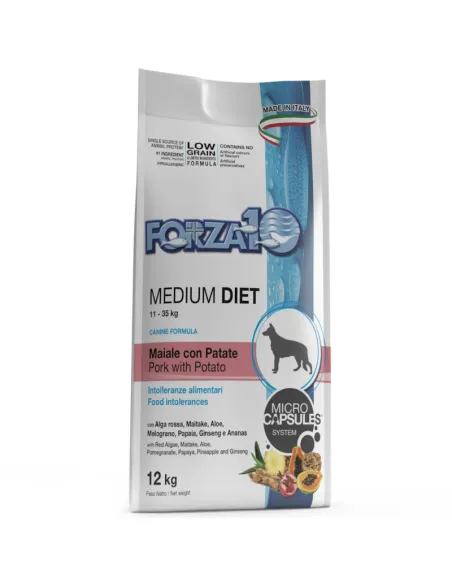 F10 Cane Medium Diet Low Grain Maiale 12 kg New