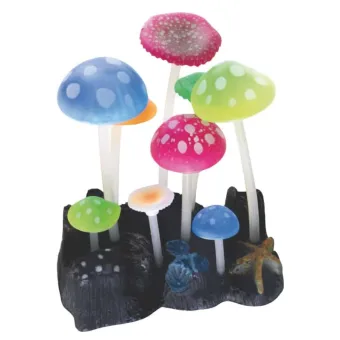 Decorazione Acquari Pianta Mushrooms 9.8x7.5x11cm