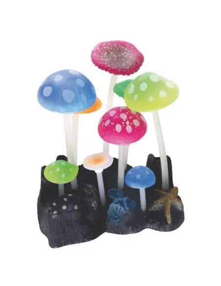 Decorazione Acquari Pianta Mushrooms 9.8x7.5x11cm