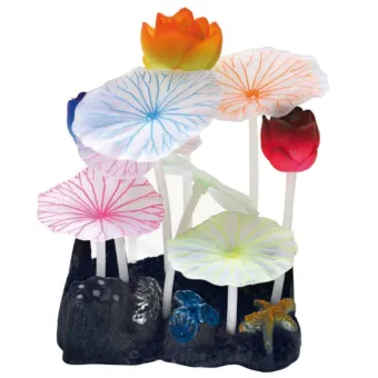 Decorazione Acquari Pianta Lotus White Reef