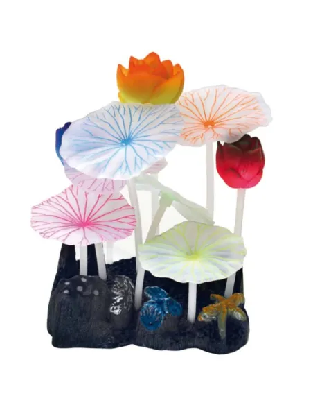 Decorazione Acquari Pianta Lotus White Reef