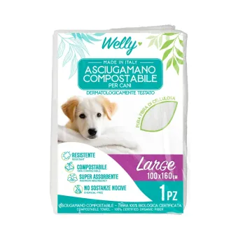 Welly Asciugamano Compostabile Large 100x160 cm - 1 Pezzo