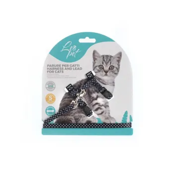 Parure Gattino Pois Nero CG203