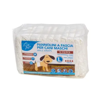 Fascia Per Cani Maschi 12pz Mis.l, 56-70, kg.16-25