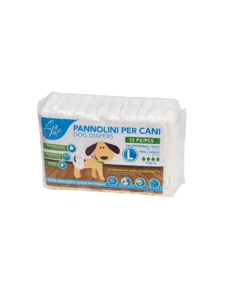 Mutanda Per Cani 12pz Mis.l, 48-72,lungh.54-64cm,kg.16-25
