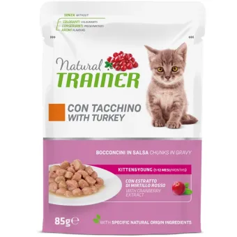 Trainer Natural Cat Kitten & Young Tacchino 85 g Busta