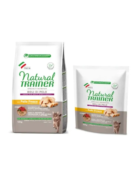 Trainer Natural Gatto Boli di Pelo Pollo 300 g