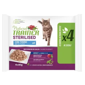 Trainer Natural Flowpack Cat Sterilised Tuna 4 x 85 g