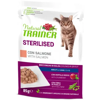 Trainer Natural Adult Cat Sterilised Salmone 85 g