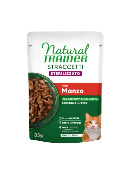Trainer Natural Cat Sterilised Manzo 85 g