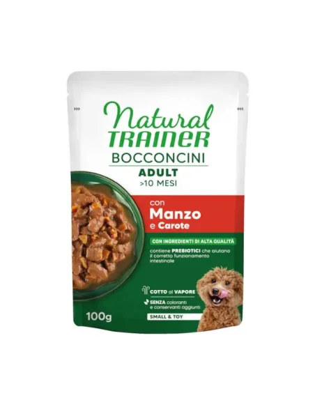 Trainer Natural Dog Wet Sterilised & Weight Chunks Beef 100g