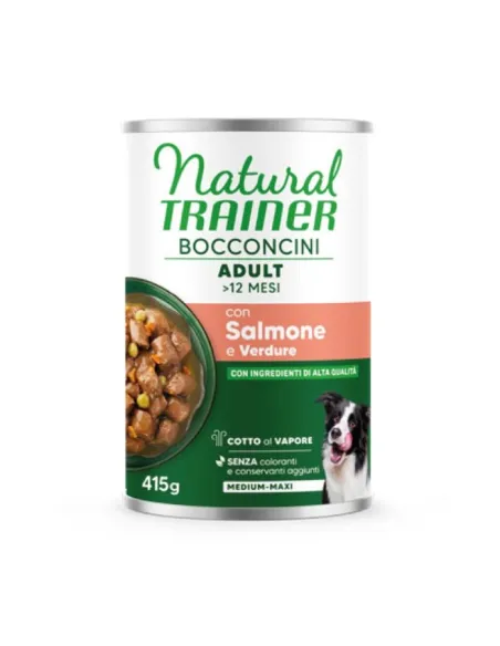 Trainer Natural Dog Wet S&T Chunks Salmon 415 gr