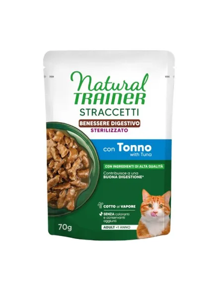 Trainer Natural Cat Straccetti Benessere Digestivo Tonno 70 g