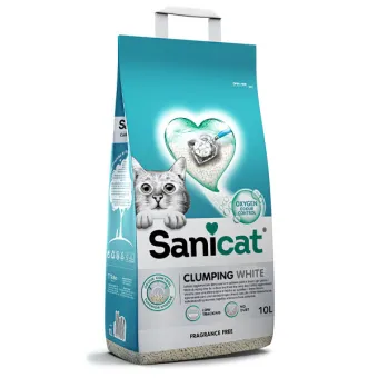 Sanicat Clumping White Unscented 10 lt