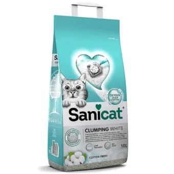Sanicat Clumping White Cotton Fresh 10 L