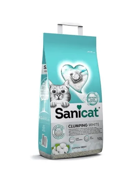 Sanicat Clumping White Cotton Fresh 10 L