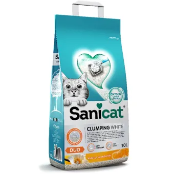 Sanicat Clumping White Duo 10 L