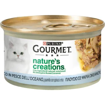 Cat Gourmet Natures Creations 85g Pesce Oceano/Spinaci