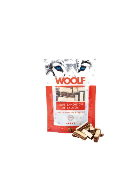 Woolf Dog Snack Sandwich Salmone e Merluzzo 100g