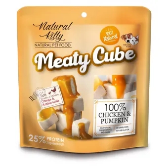 Natural Kitty Cubetti di Pollo e Zucca 60g