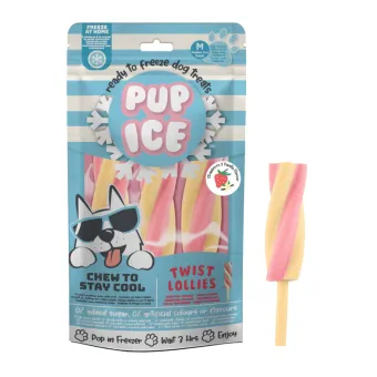 Pup Ice Twist Lollies Strawberry & Vanilla 3pk 102 gr