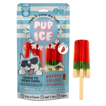 Pup Ice Rocket Lollies Watermelon 2pk 90 gr