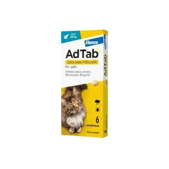 AdTab Elanco 48 mg 6 Kautabletten für Katzen 2-8 kg