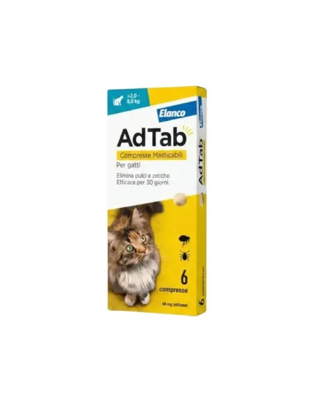 AdTab Elanco 48 mg 6 Kautabletten für Katzen 2-8 kg