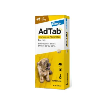 AdTab Elanco 56 mg 6 comprimidos masticables para perros...