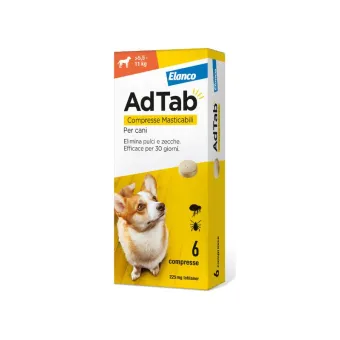 AdTab Elanco 225 mg 6 comprimidos masticables para perros...