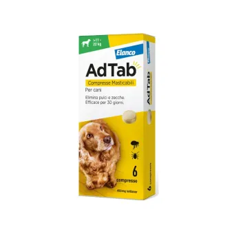 AdTab Elanco 450 mg 6 comprimés à mâcher pour chiens...