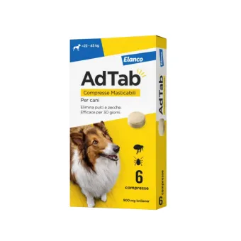 AdTab Elanco 900 mg 6 comprimés à mâcher pour chiens...