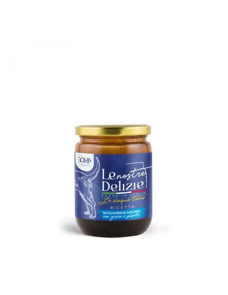 Delizie Le 5 Terre Cane Pezzetti Ricco in Pesce Azzurro con Zucca e Piselli 80 gr