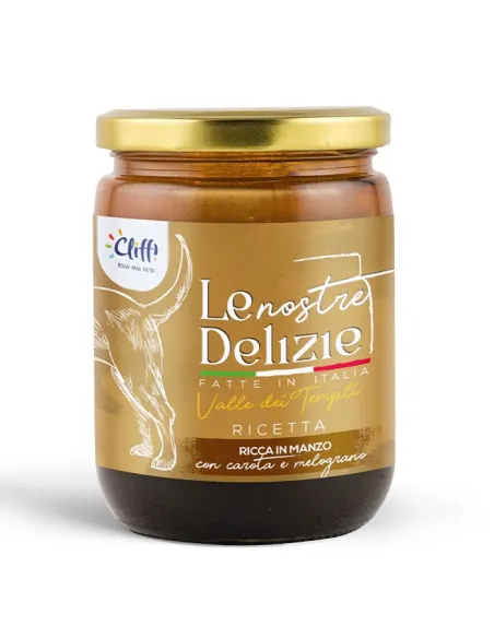 Delizie Valle Dei Templi Cane Pezzetti Ricco in Manzo Carota e Melograno 160 gr