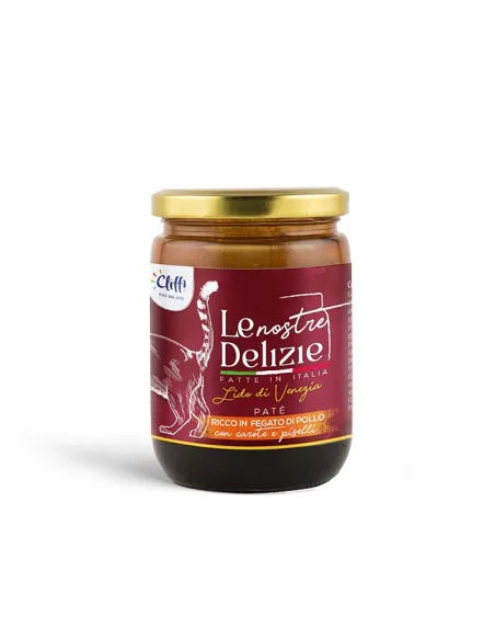 Delizie Lido di Venezia Gatto Paté Ricco in Fegato di Pollo Carote/Piselli 80 gr