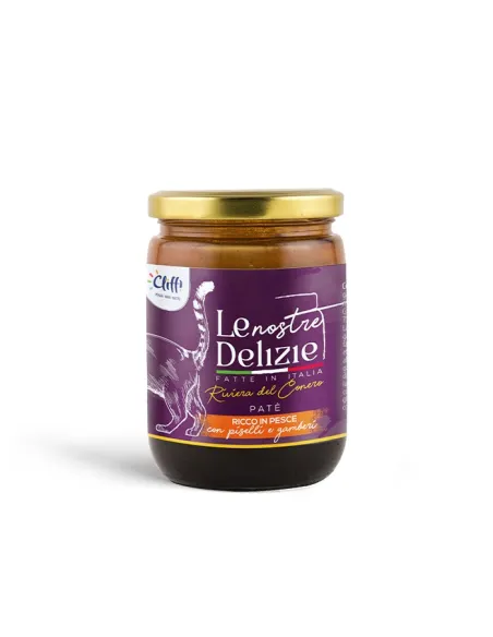 Delizie Riviera del Conero Gatto Patè Ricco in Pesce con Piselli e Gamberi 80 g