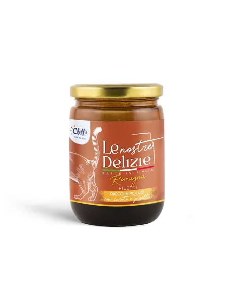 Delizie Romagna Gatto Filetti Ricco in Pollo con Carote e Piselli 80 g