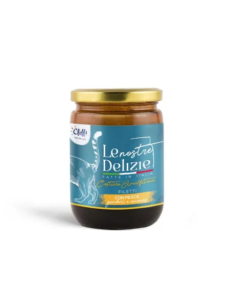 Delizie Costiera Amalfitana Gatto Filetti con Pesce Gamberi e Ananas 80 gr