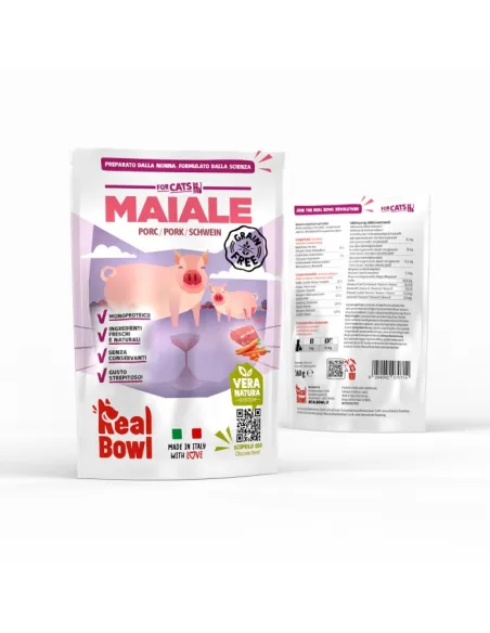 Real Bowl Cat Maiale 160 gr